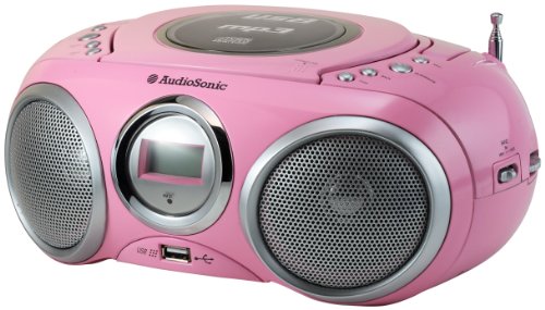 Tristar AudioSonic CD-1572 Stereoradio (CD/MP3-Player, MW/UKW-Tuner, USB 2.0) rosa