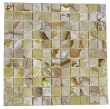 1x1 Rustic White Polished Mosaic Tiles Meshed on 12x12 sheets
