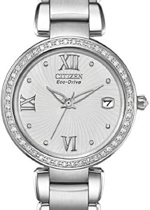 Citizen Women's EO1100-57A Marne Signature Eco-Drive Diamond Bezel Watch
