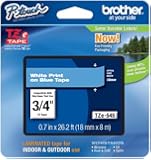 Brother Laminated White on blue 3/4 Inch Tape - Retail Packaging (TZe545) - Retail Packaging