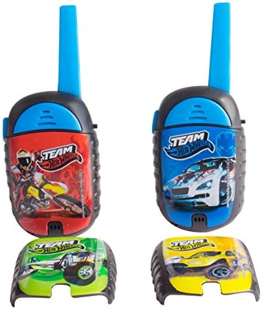 SAKBO Hot Wheels Walkie Talkies with 3 Different Face Plates -34084-TA - Black