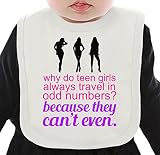 Why Do Teen Girls Travels In Odd Numbers Slogan ネクタイを有する有機ビブ Medium