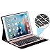 Ottertooth iPad Pro 12.9 Keyboard Case, Ultra-thin Aluminum Bluetooth Smart Keyboard Portfolio Case, with Auto Sleep/Wake,for iPad Pro 12.9-inch,Pink