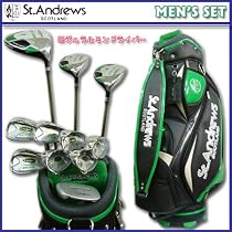Sｔ.Andrews（セントアンドリュース）メンズゴルフセット（デュラルミンドライバー、FW＃3・＃5、＃5〜9I、PW、SW、PT、CB） SAF-505D Rシャフト