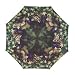 Rain or Sun Automatic Push Button Folding Umbrella--Garden of Kittens