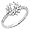 14K White Gold Round-cut 1.25 CTW Equivalent CZ Cubic Zirconia Ladies Solitaire Wedding Engagement Ring Band - Size 4