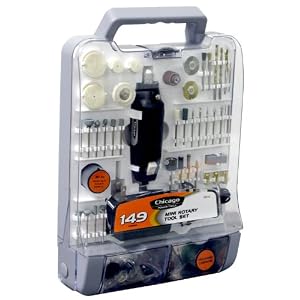 Chicago Power Tools 63516 149 piece Mini Rotary Tool Set by Allied
