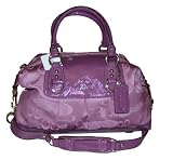 Coach Garden Signature Ashley Garden Satchel Bag Rose Purple 18011