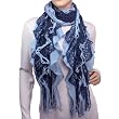100% Acrylic Fashion Wavy Ruffle Knitted Tassel Ends Long Scarf - Various Colors Available