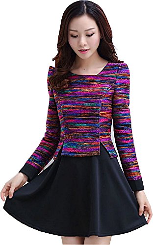 ワンピース ウール ドレス フレアー スカート ミニ セレブ パーティ ２次会 セクシー カジュアル キュート エレガンス レディース 秋物 冬物 可愛いスカーフ付き R509