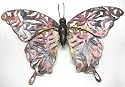Pink / Purple Metal Butterfly Wall Hanging 21" X 12"