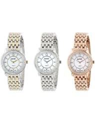August Steiner Womens AS8027SET Three Piece Watch Set