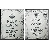 Mirrored Keep Calm S/2