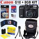 Canon Powershot G10 14.7MP Digital Camera + 8GB Accessory Kit