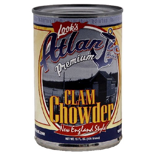 Atlantic New England Clam Chowder, 15-Ounce Tin (Pack of 12) by Atlantic