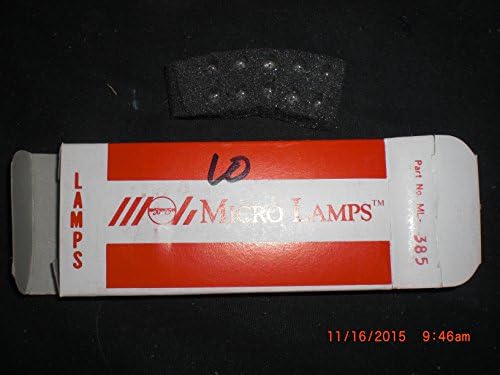 Micro Lamps ML-385 PKG 10 INCANDESCENT 28VDC .04A MSCD .150 10,000 HRs Aircraft certified