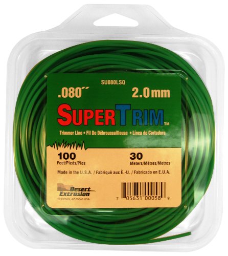 SuperTrim SU080LSQ-12 Coil of .08-Inch-by-100-Foot Home-Owner Grade Round Grass Trimmer Line, Green SuperTrim SU080LSQ-12 Coil of .08-Inch-by-100-Foot Home-Owner Grade Round Grass Trimmer Line, Green