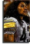 Completely Handpainted American Football Sport Painting, Custom Order FL4256, Oil on Canvas, with Option to Paint Jerry, Brett & Co. from Any Other Favorite Photograph or Picture, Unframed, Size 16" x 24" inch