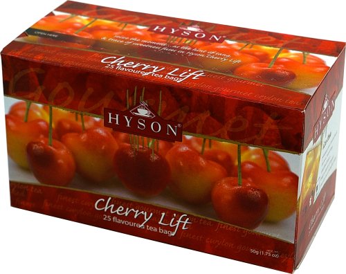 Hyson Tea, Cherry Lift, Teabags, 25-Count Boxes (Pack of 24) by Hyson