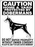 DOBERMAN PINSCHER ALUMINUM GUARD DOG SIGN 2496HY