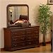 Atlantic Furniture LP Series Louis Philippe Dresser and Mirror Set