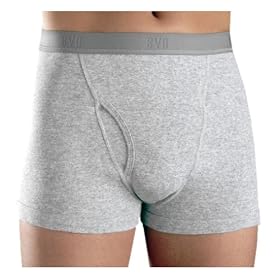 BVD Men’s Trunk, Black/Heather Grey, Large, 3-Pack
