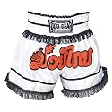 M WHITE * DRAGONTAIL * Muay Thai Kickboxing Boxing MMA Shorts