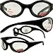 Windmaster Foam Padded Motorcycle/Hunting Sunglasses Clear Lenses With Shatterproof Polycarbonate Lenses