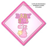 BABY GIRL ON BOARD Car Sign (Pink Sling), Baby on Board Car Safety Sign, FREE UK POSTAGE, Maternity, Pregnancy Gift
