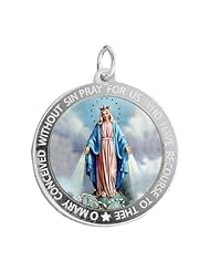 Miraculous Medal Color - Available in 14K Yellow Gold, White Gold, and Sterling Silver