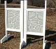 Solid Panel Stone Wall Pattern Wing Standards Wood Horse Jumps