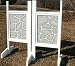 Solid Panel Stone Wall Pattern Wing Standards Wood Horse Jumps