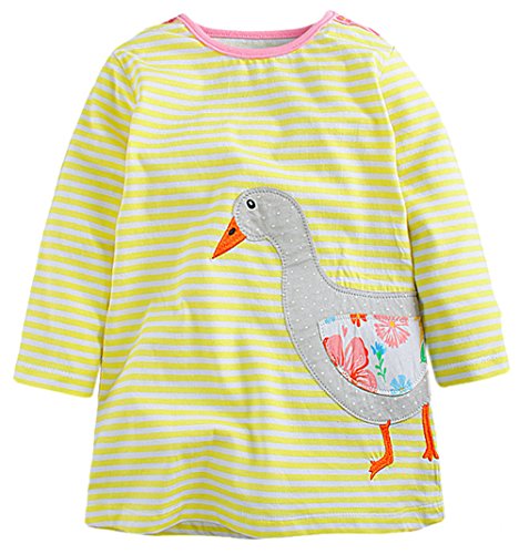 Fiream Girls Crewneck Long Sleeve Dress(S0096,18M)