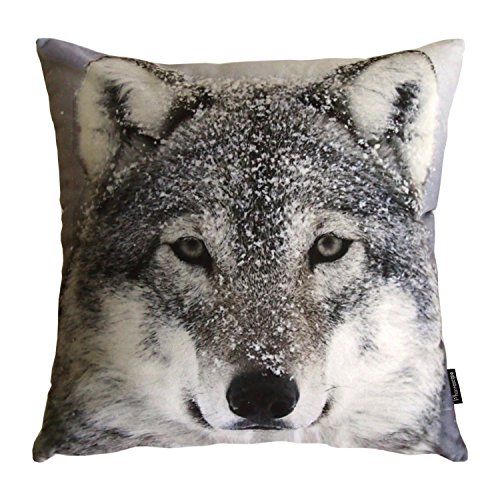 Phantoscope® Mountain Snow Series Wolf Decorative Throw Pillow Case Cushion Cover 18