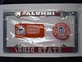 Ohio State Alumni Metal License Plate Frame - Pewter Look Design