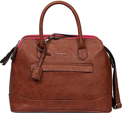 London Fog Handbags Preston Triple Compartment Shoulder Bag (Russet)