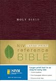 NIV Large Print Reference Bible, Personal Size, Thumb Indexed (Burgundy Bonded Leather)