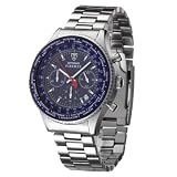 Produkt-Bild: DeTomaso Herrenuhr FIRENZE Chronograph Blau Zifferblatt Steel SM1624C-BL