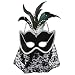 Black Mask with Lace Veil Venetian Mask