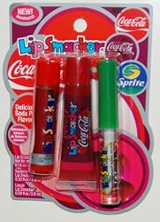 Lip Smacker, Soda Pop Flavors! Coca-Cola Flavor Collection of Lip Glosses, Coca-Cola Classic, Coca-Cola Cherry and Sprite (1 Pack)