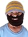 Simplicity Kid's Bearded Beanie Hats, Striped Face Mask for the Winter, Acrylic