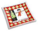 Peggy Karr 10-Inch Glass Let it Snow Square Plate