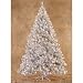 7.5' Pre-Lit Silver Laser Tinsel Artificial Christmas Tree - Clear Lights