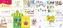 20 Folded 5x7 Designer Quality Greeting Cards - BEAUTIFUL DESIGNER CARDS IN 20 DIFFERENT DESIGNS ((Happy Birthday, Thank You, Good Luck, Congratulation, Sympathy, Graduation, & Anniversary)