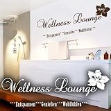 Produkt-Bild: Wandkings Wandtattoo "Wellness Lounge" 85 x 29 cm schwarz - erh&auml;ltlich in 33 Farben