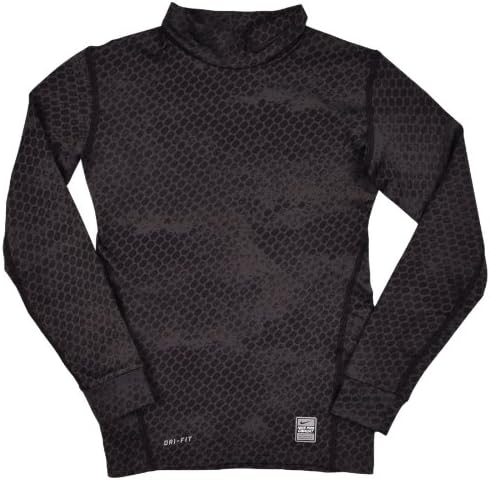 Nike Boys' (8-20) Pro Combat Hyperwarm Mock Training Top-Black