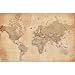World Map (Vintage Style, Huge) Art Poster Print - 60x40