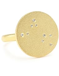 Ella Poe "Constellations" 14k Vermeil Aries Diamond Ring, Size 7