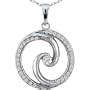 1/4ct Ying Yang Design Diamond Pendant in 10k White Gold