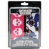 Guitar Straps - Pink Skulls and Flowers - 2-Pack